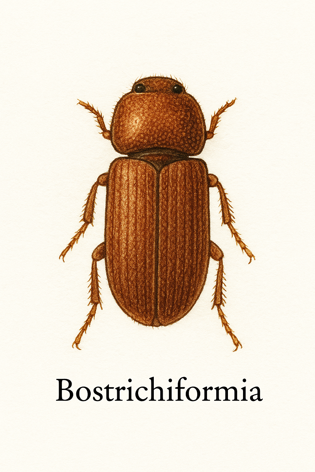 Diagramm eines Bostrichiformia-Käfers